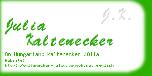 julia kaltenecker business card